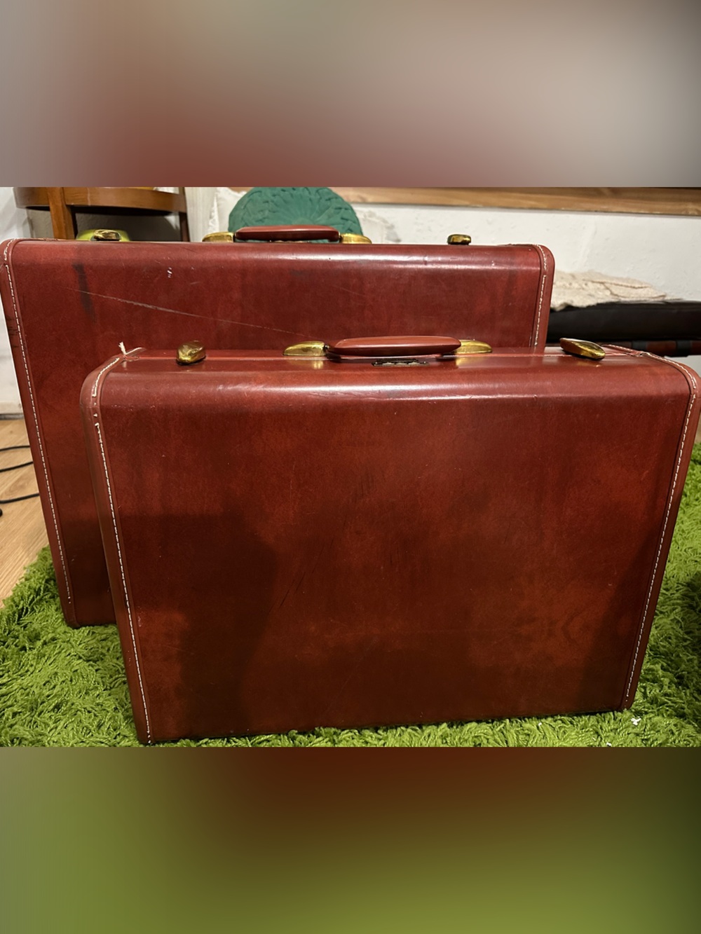 Vintage Samsonite Streamlite Classic Brown Briefcase Set of 2
